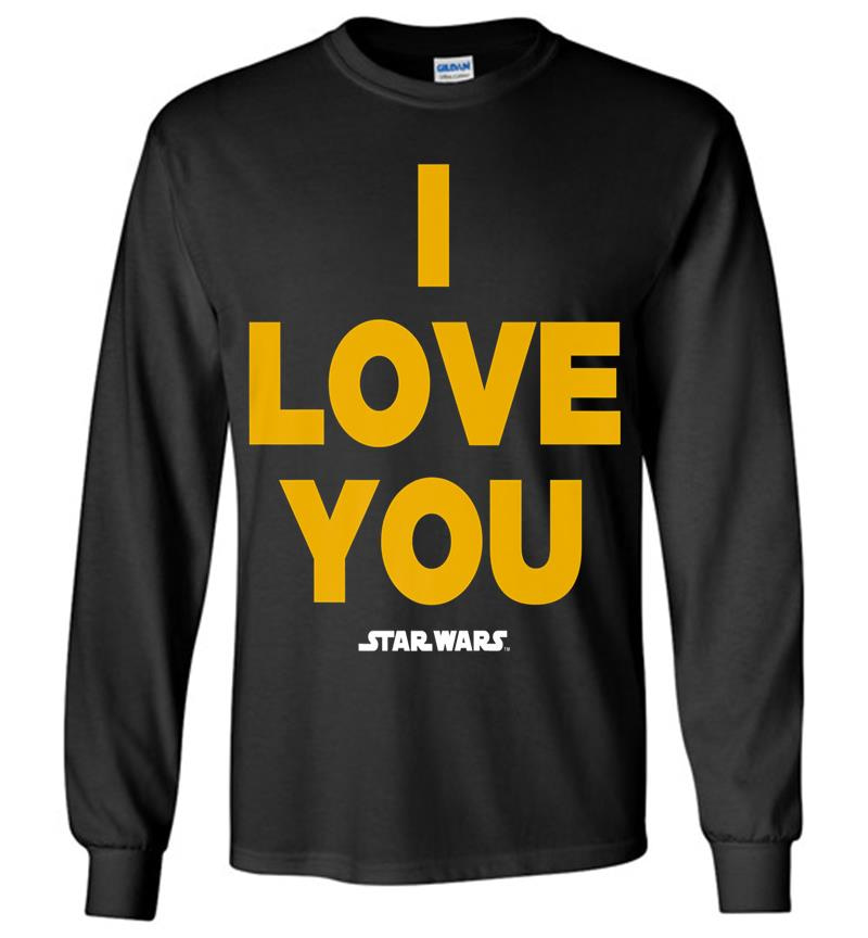 Star Wars Princess Leia I Love You Premium Graphic Long Sleeve T-Shirt