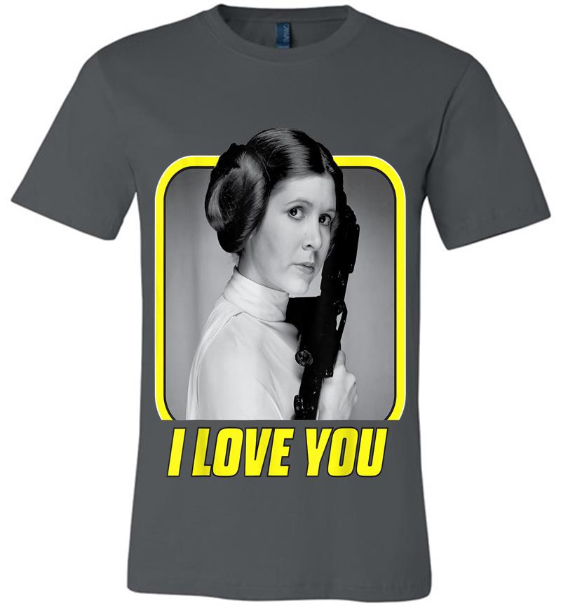 Star Wars Princess Leia I Love You Valentine'S Day Premium T-Shirt