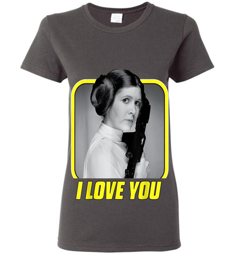 Inktee Store - Star Wars Princess Leia I Love You Valentine'S Day Womens T-Shirt Image