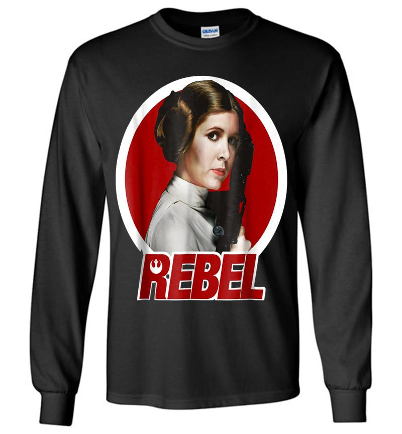 Star Wars Princess Leia Original Rebel Badge Graphic Long Sleeve T-Shirt