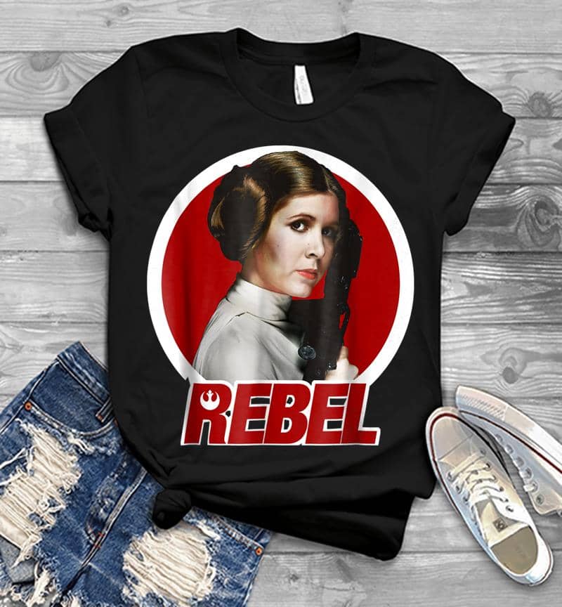 Star Wars Princess Leia Original Rebel Badge Graphic Mens T-Shirt