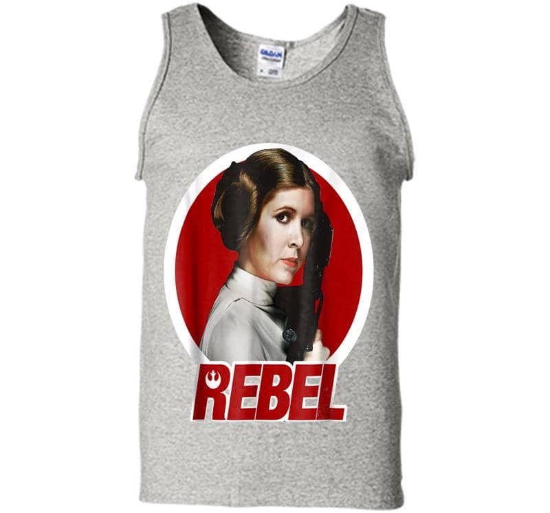 Star Wars Princess Leia Original Rebel Badge Graphic Mens Tank Top