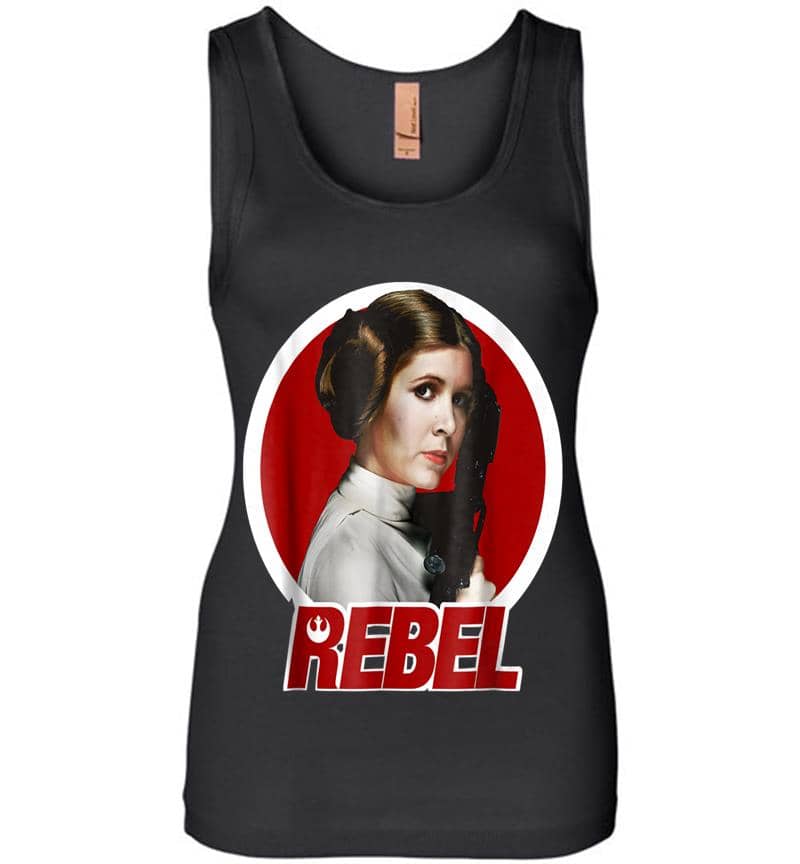 Star Wars Princess Leia Original Rebel Badge Graphic Womens Jersey Tank Top