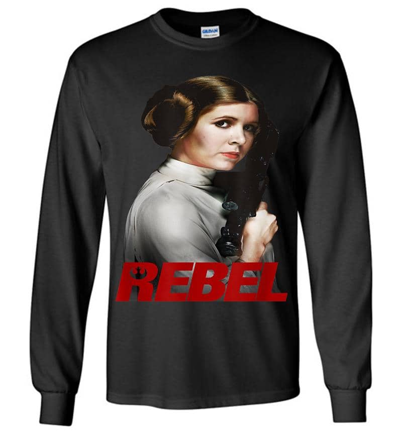 Star Wars Princess Leia Rebel With A Cause Graphic Long Sleeve T-Shirt