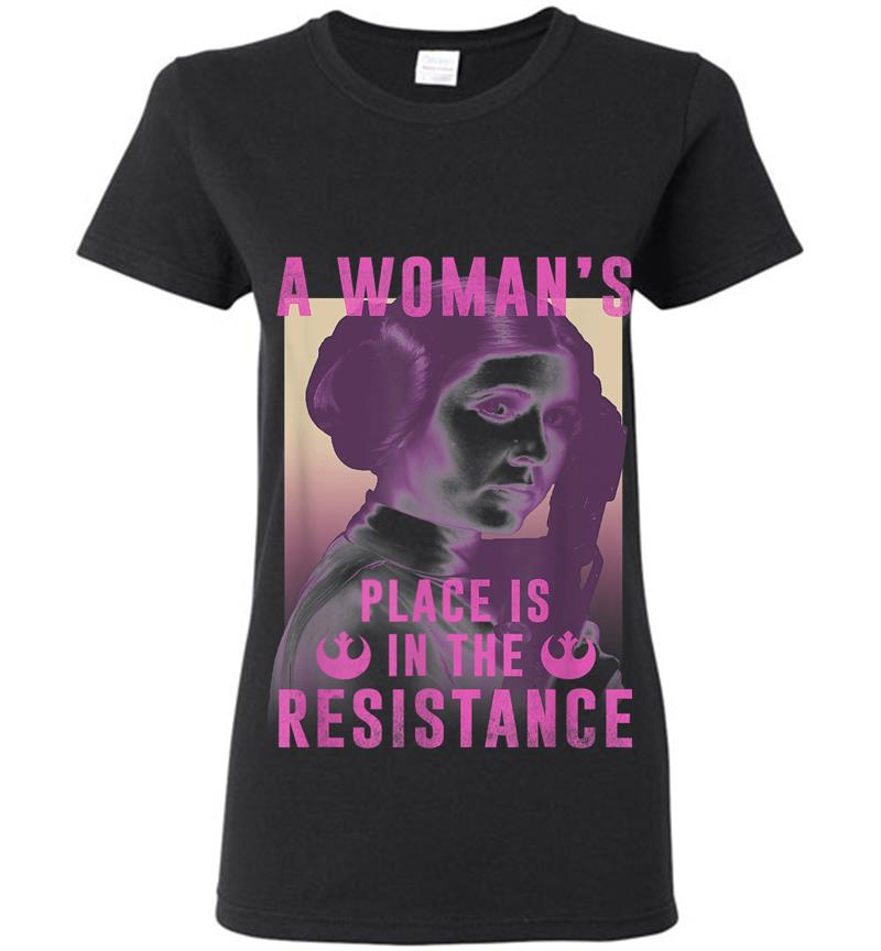 Star Wars Princess Leia Resistance Womens T-Shirt