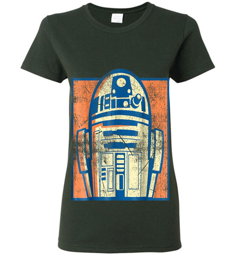 Inktee Store - Star Wars R2-D2 Vintage Distressed Retro Cartoon Womens T-Shirt Image