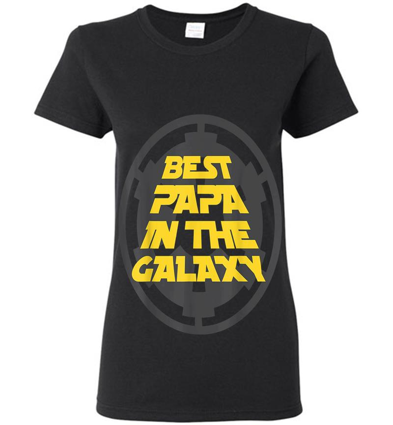 Star Wars Rebel Logo Best Papa In The Galaxy Graphic Womens T-Shirt