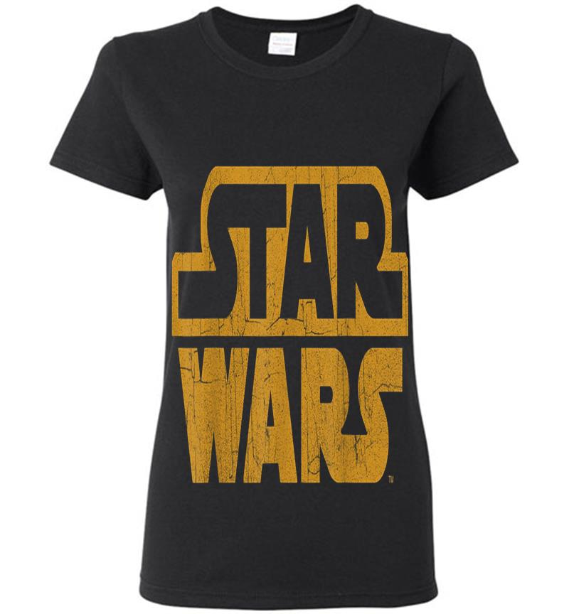 Star Wars Rebels Orange Vintage Retro Logo Graphic Womens T-Shirt