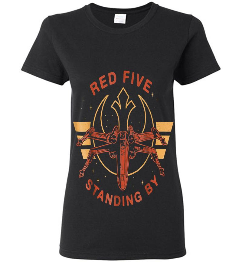 Star Wars Red Five Standing By X-Wing Rebels Graphic Womens T-Shirt