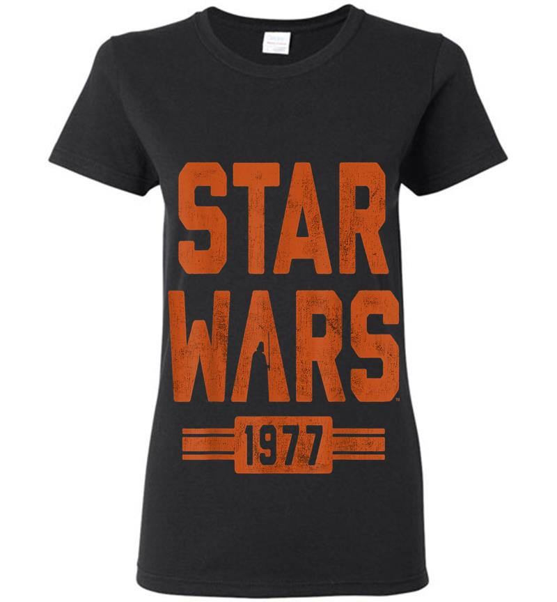 Star Wars Retro 1977 Vader Silhouette Vintage Womens T-Shirt