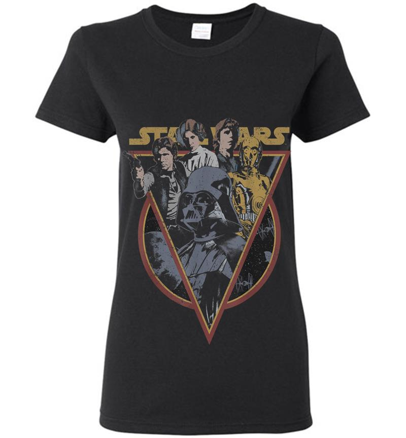 Star Wars Retro Characters Vintage Style Womens T-Shirt