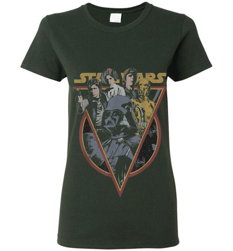 Inktee Store - Star Wars Retro Characters Vintage Style Womens T-Shirt Image
