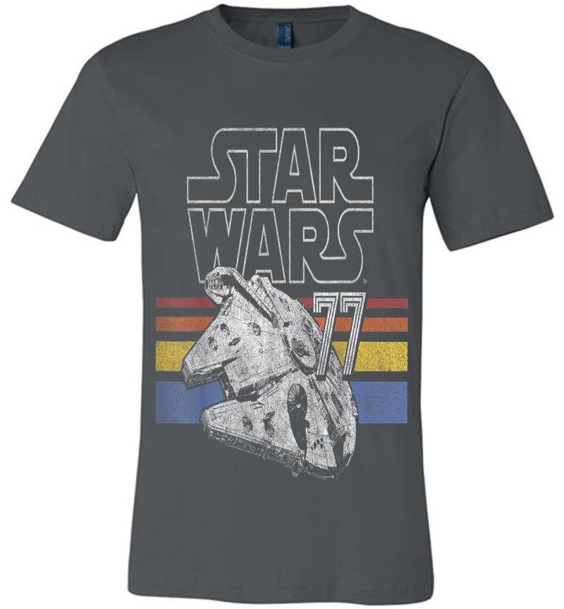 Star Wars Retro Falcon Stripes Premium T-Shirt