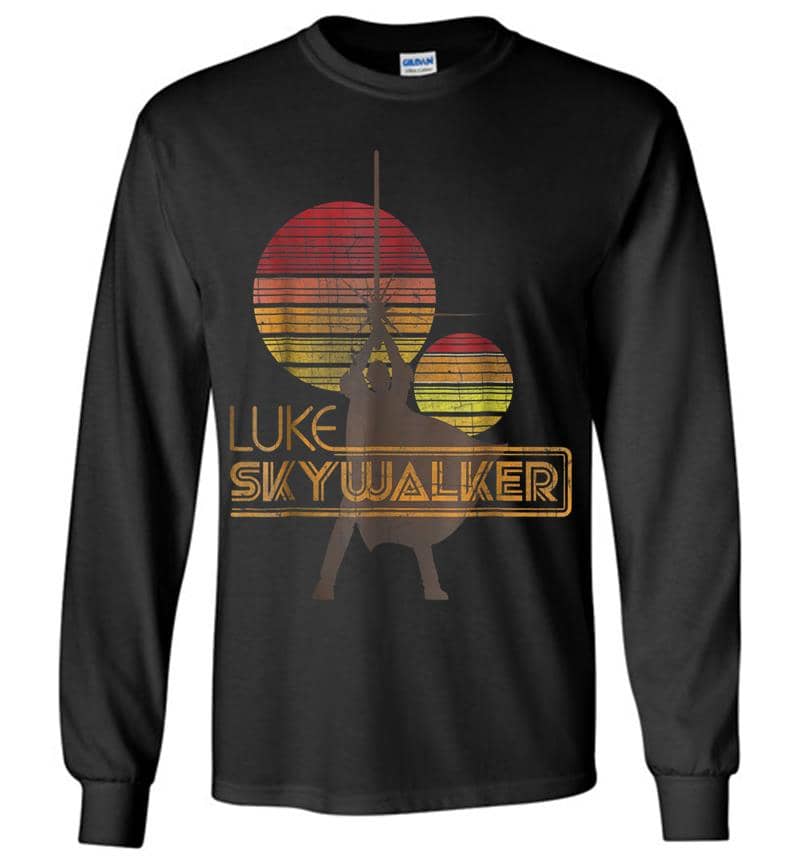 Star Wars Retro Luke Skywalker Silhouette Suns Long Sleeve T-Shirt