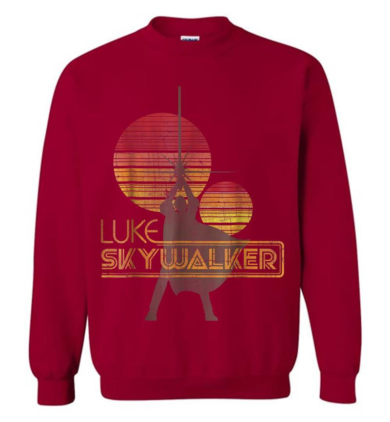 Inktee Store - Star Wars Retro Luke Skywalker Silhouette Suns Sweatshirt Image