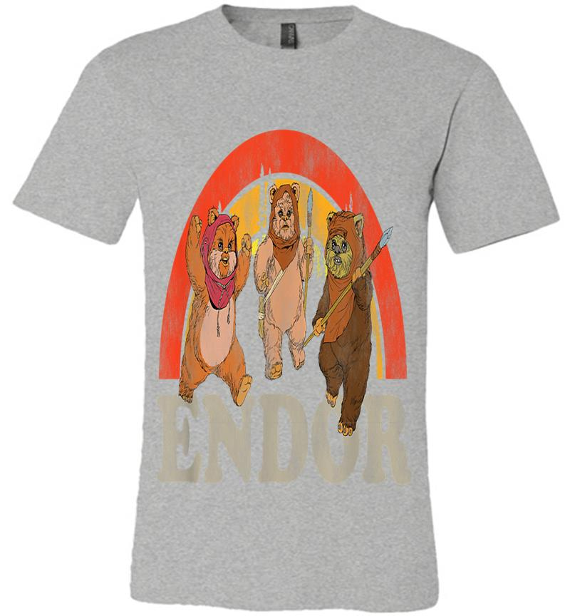 Inktee Store - Star Wars Return Of The Jedi Cute Ewoks Endor Retro Premium T-Shirt Image