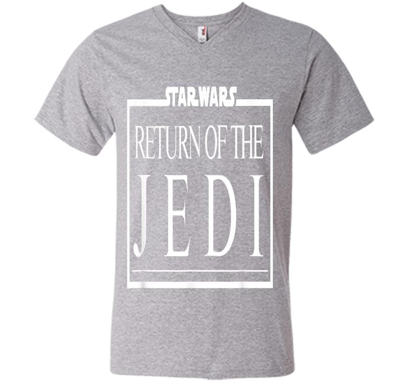 Inktee Store - Star Wars Return Of The Jedi Movie Logo V-Neck T-Shirt Image