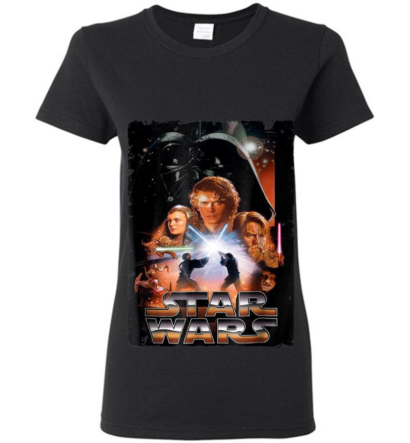 Star Wars Revenge Of The Sith Movie Poster Graphic Womens T-Shirt