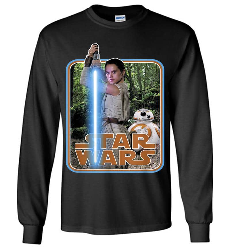 Star Wars Rey &Amp; Bb-8 Episode 7 Poster Sticker Long Sleeve T-Shirt