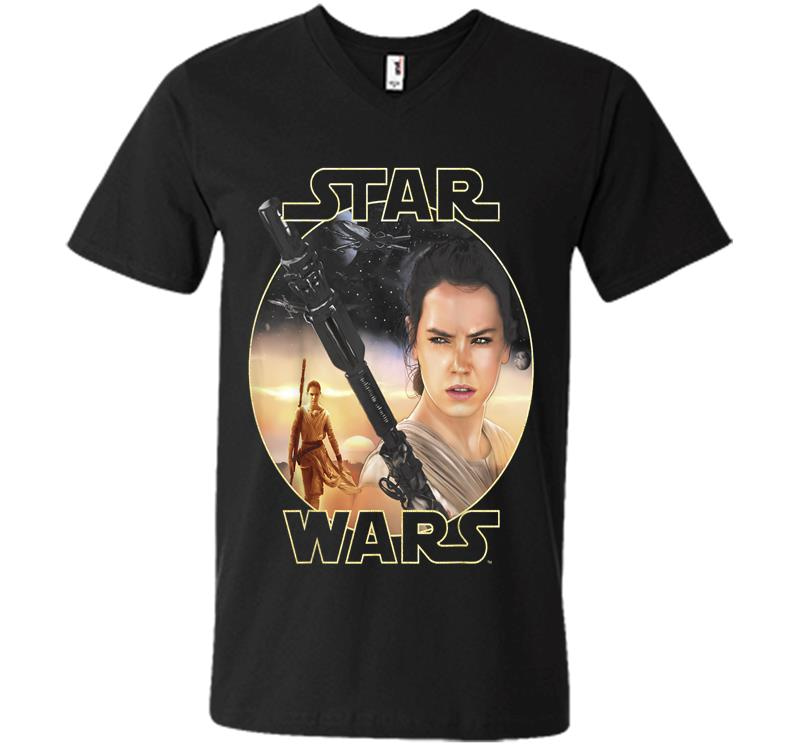 Star Wars Rey Close Up V-Neck T-Shirt