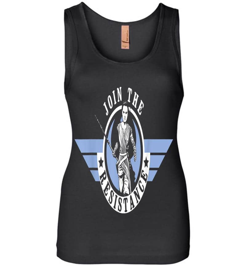 Star Wars Rey Episode 7 Join The Resistance Graphic Womens Jersey Tank Top
