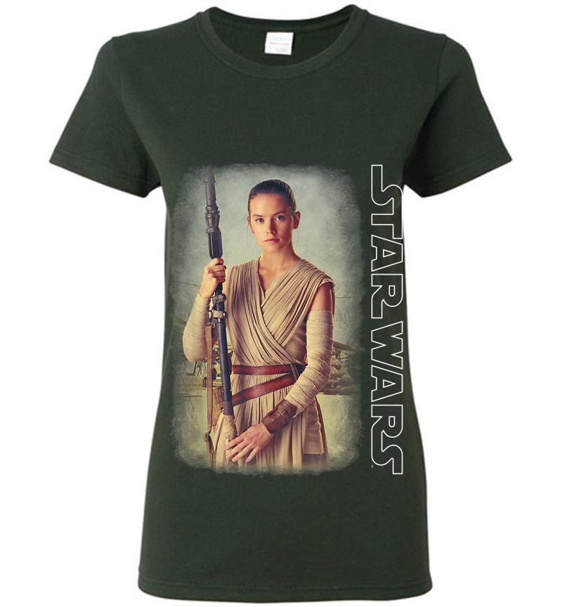 Inktee Store - Star Wars Rey On Jakku Episode 7 Graphic Womens T-Shirt Image