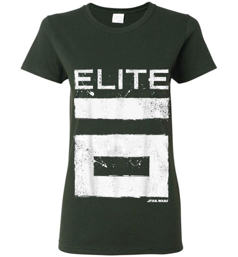 Inktee Store - Star Wars Rogue One Elite 6 Grunge Logo Graphic Womens T-Shirt Image