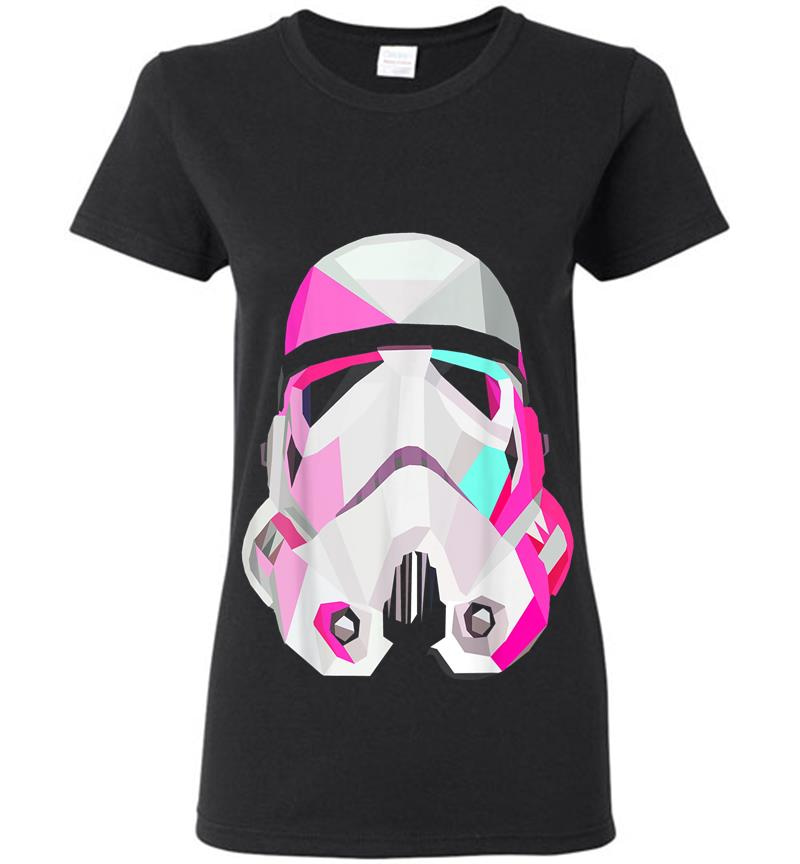Star Wars Stormtrooper Geometricprism Helmet Graphic Womens T-Shirt