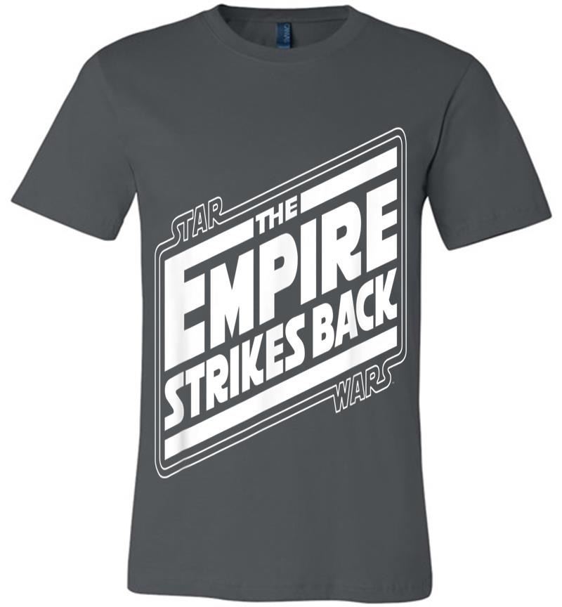 Star Wars The Empire Strikes Back Angled Movie Logo Premium T-Shirt