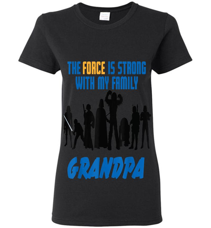 Star Wars The Force Matching Family Grandpa Womens T-Shirt