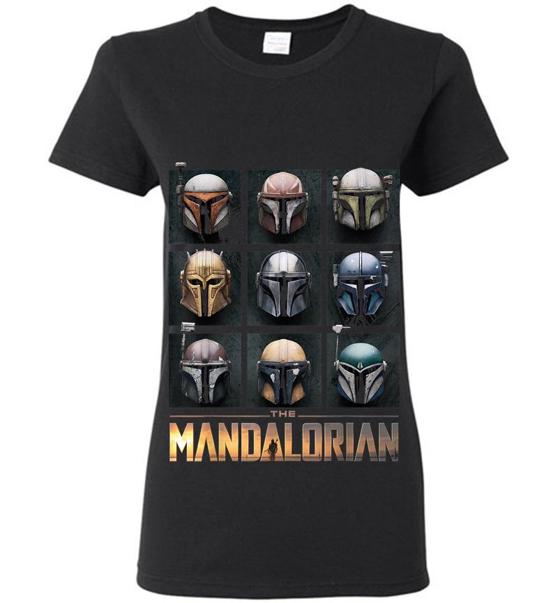 Star Wars The Mandalorian Helmet Box Up Women T-Shirt