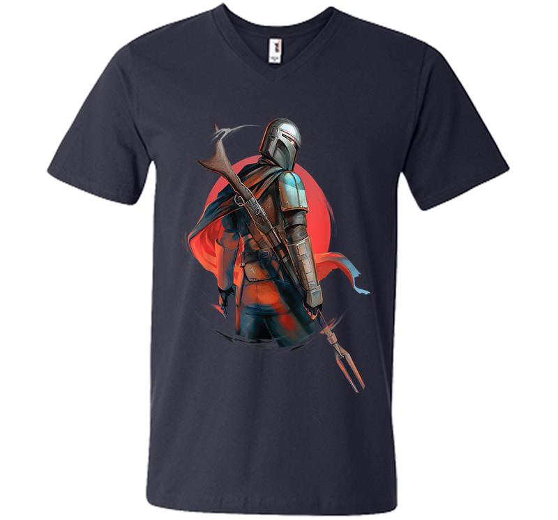 Inktee Store - Star Wars The Mandalorian Ig-11 Battle Ready V-Neck T-Shirt Image