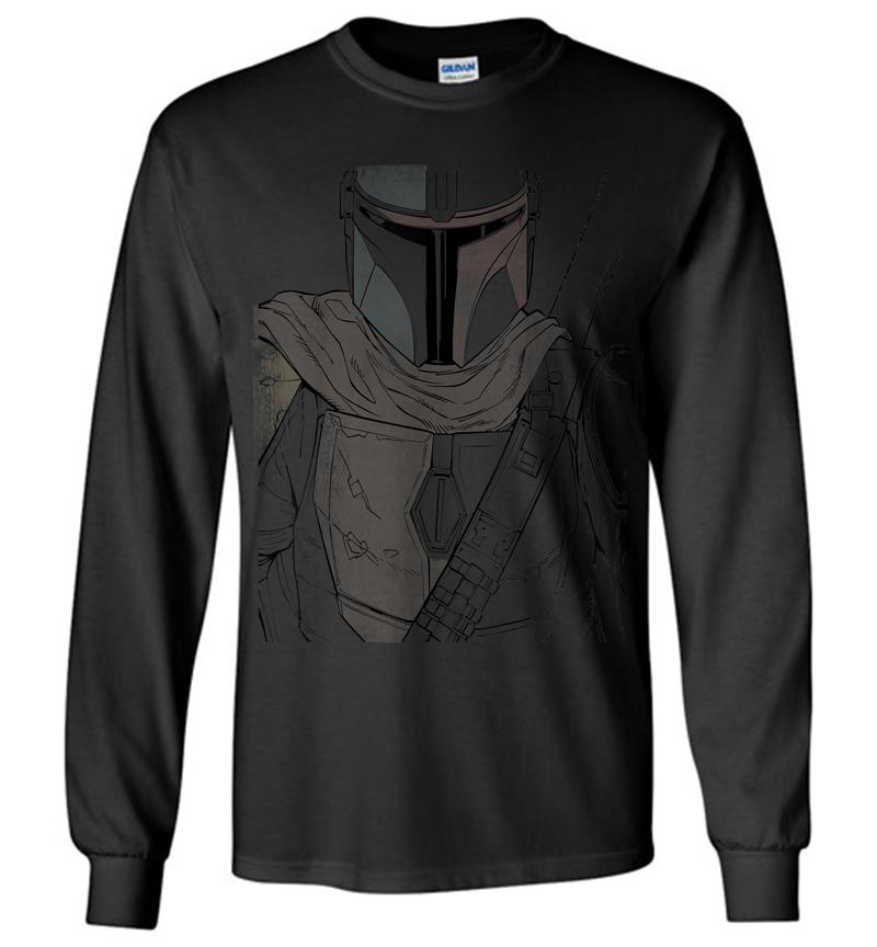 Star Wars The Mandalorian Muted Warrior Long Sleeve T-Shirt