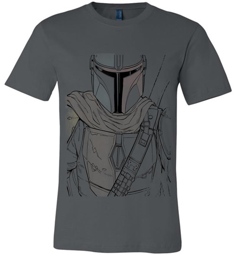 Star Wars The Mandalorian Muted Warrior Premium T-Shirt