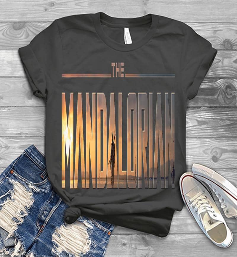Inktee Store - Star Wars The Mandalorian Series Logo Mens T-Shirt Image