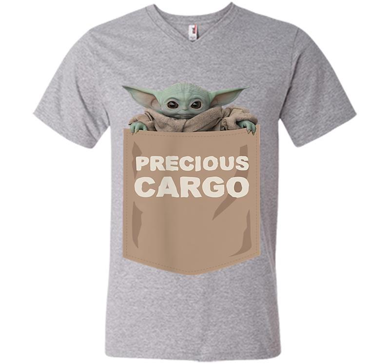 Inktee Store - Star Wars The Mandalorian The Child Precious Cargo Pocket V-Neck T-Shirt Image