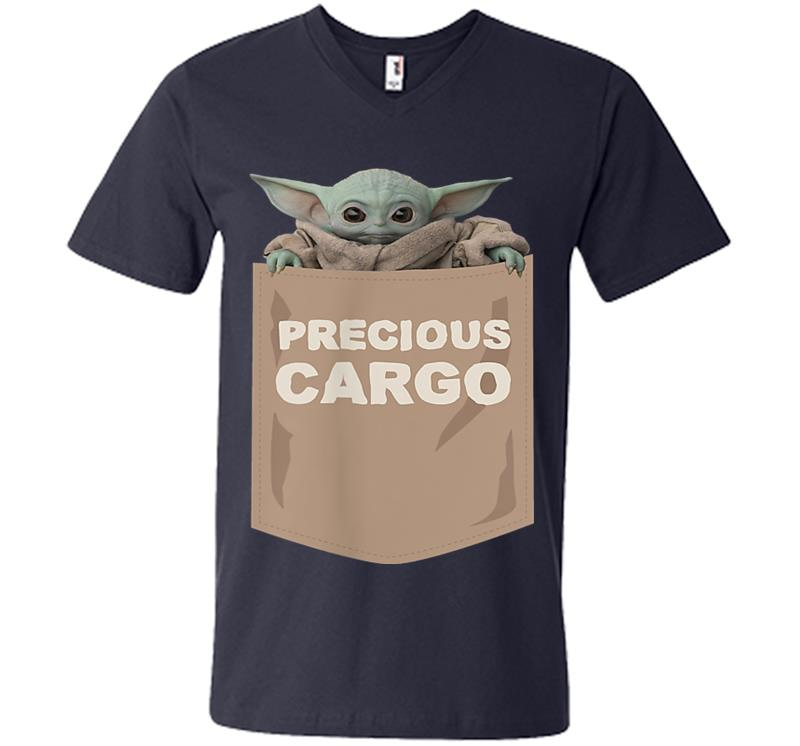 Inktee Store - Star Wars The Mandalorian The Child Precious Cargo Pocket V-Neck T-Shirt Image