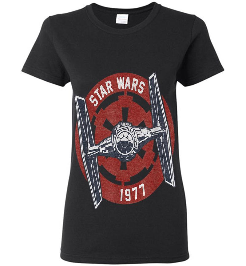 Star Wars Tie Fighter Imperial 1977 Badge Graphic Womens T-Shirt
