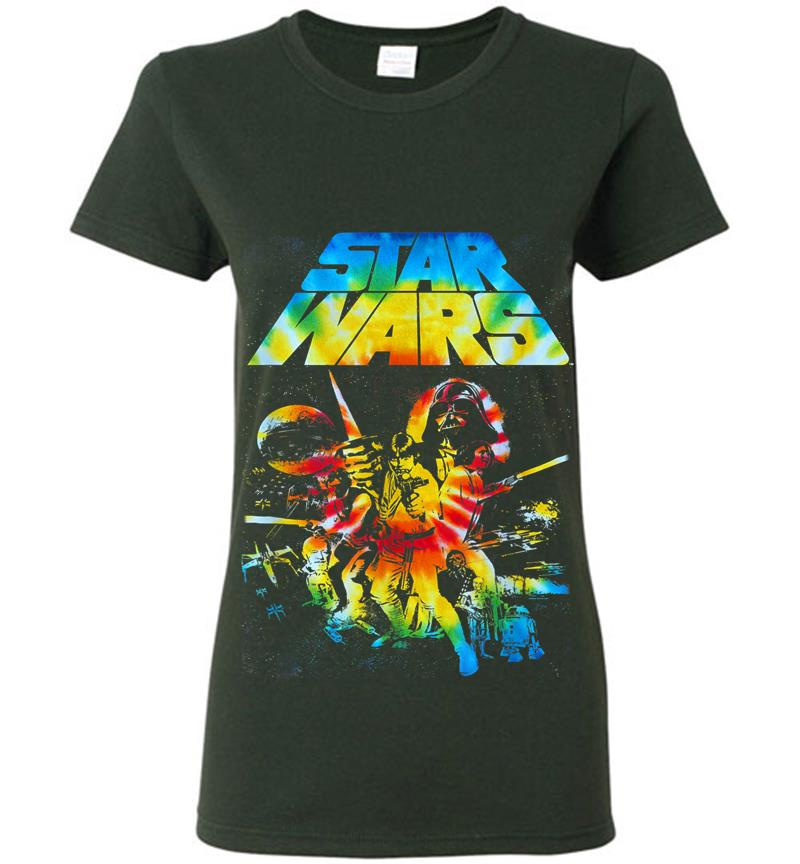 Inktee Store - Star Wars Tie-Dye Space Cowboy Womens T-Shirt Image