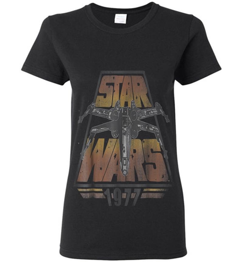 Star Wars X-Wing 1977 Vintage Retro Graphic C1 Womens T-Shirt