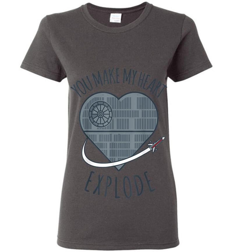 Inktee Store - Star Wars You Make My Heart Explode Valentine'S Day Womens T-Shirt Image