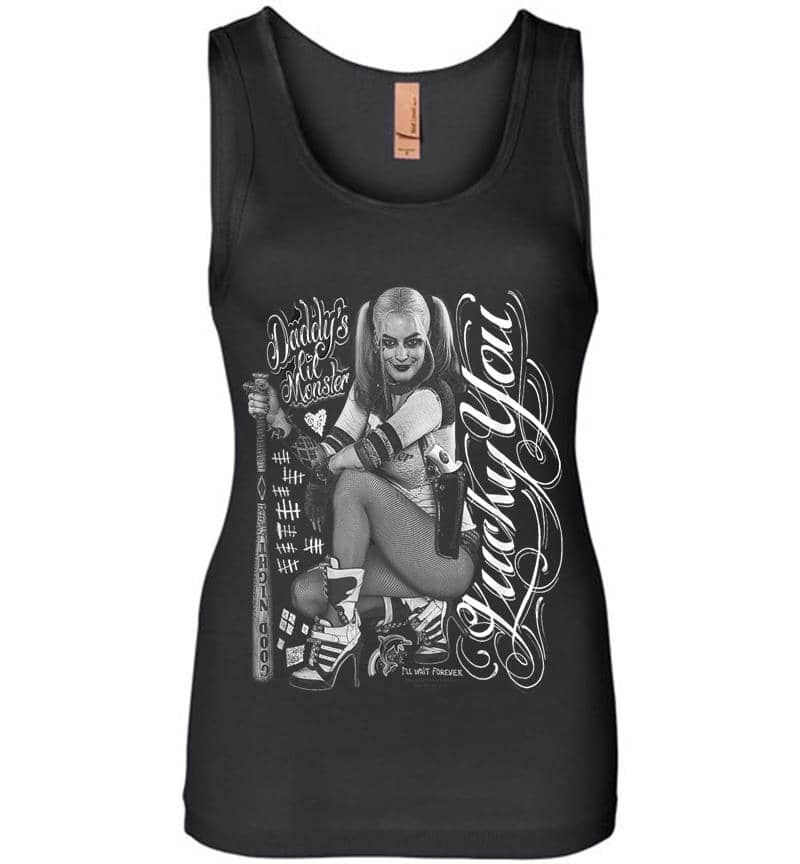Suicide Squad Harley Quinn Lucky Womens Jersey Tank Top
