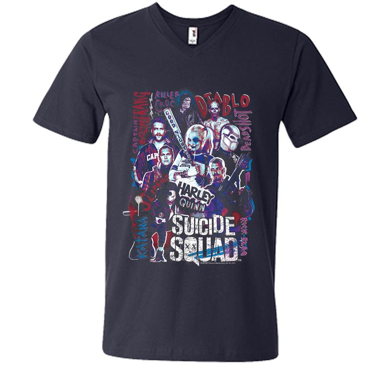 Inktee Store - Suicide Squad The Squad V-Neck T-Shirt Image