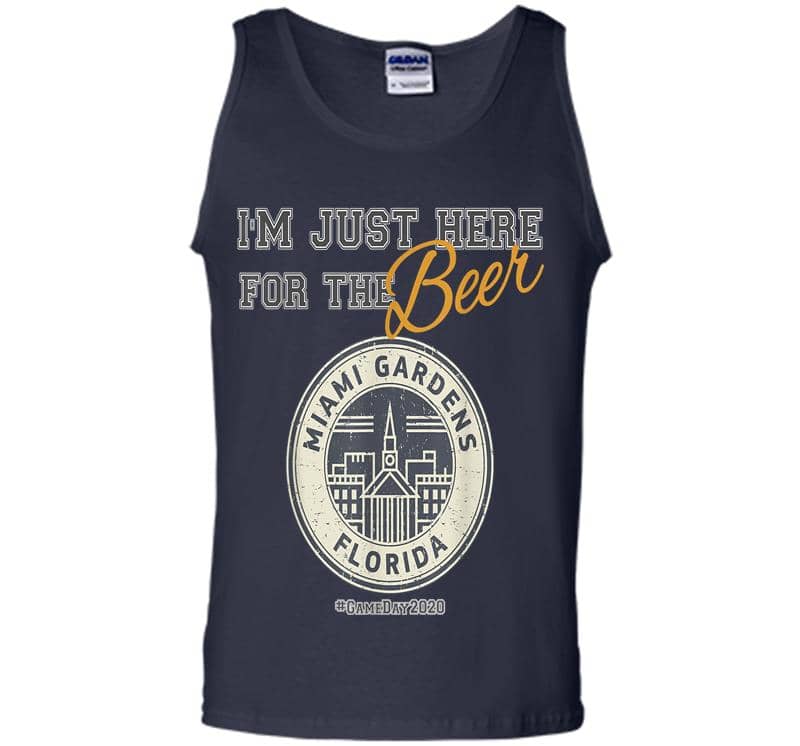 Inktee Store - Super Game Bowl 2020 I'M Just Here For The Beer Mens Tank Top Image