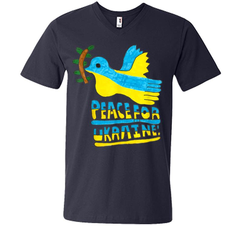 Inktee Store - Support Ukraine I Stand With Ukraine Flag Free Ukraine (1) V-Neck T-Shirt Image