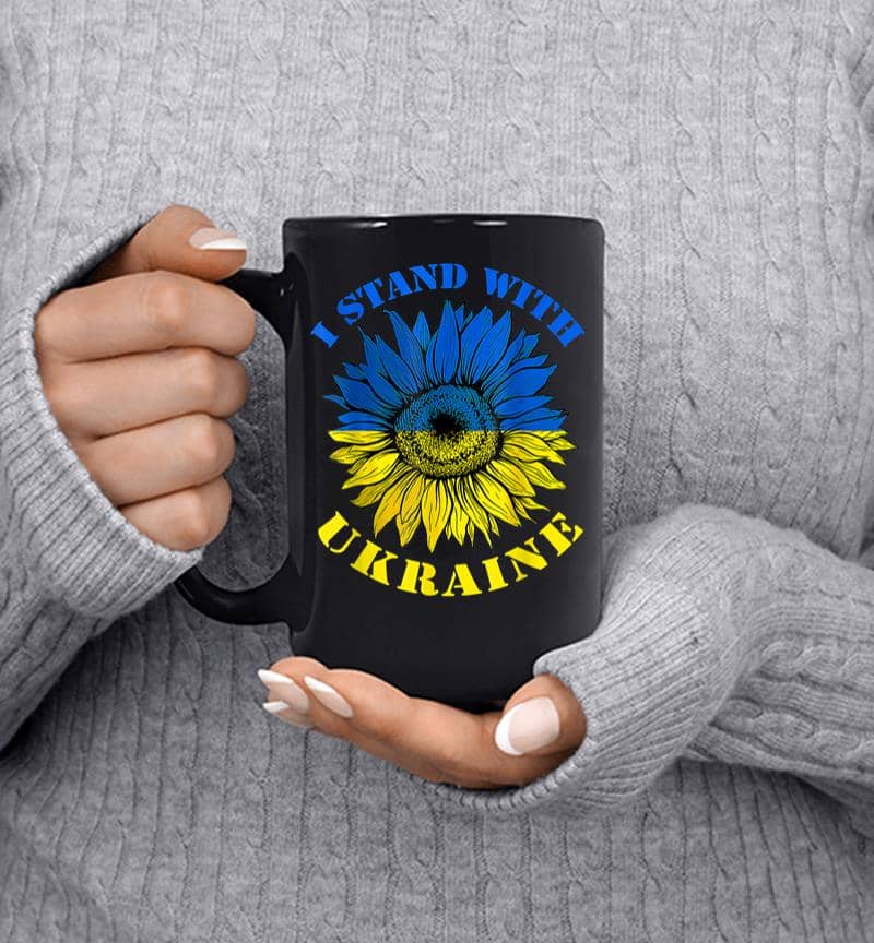 Support Ukraine Stand I With Ukraine Flag Sunflower Mug