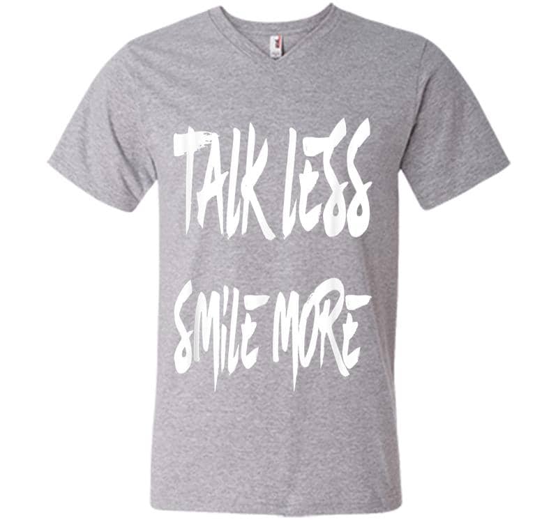 Inktee Store - Talk Less Smile More Historic Hamilton Quote V-Neck T-Shirt Image