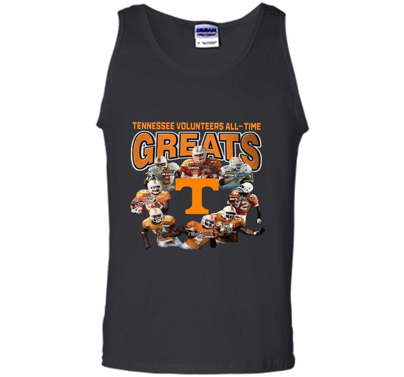 Inktee Store - Tennessee Volunrs All-Time Greats Team Signature Mens Tank Top Image