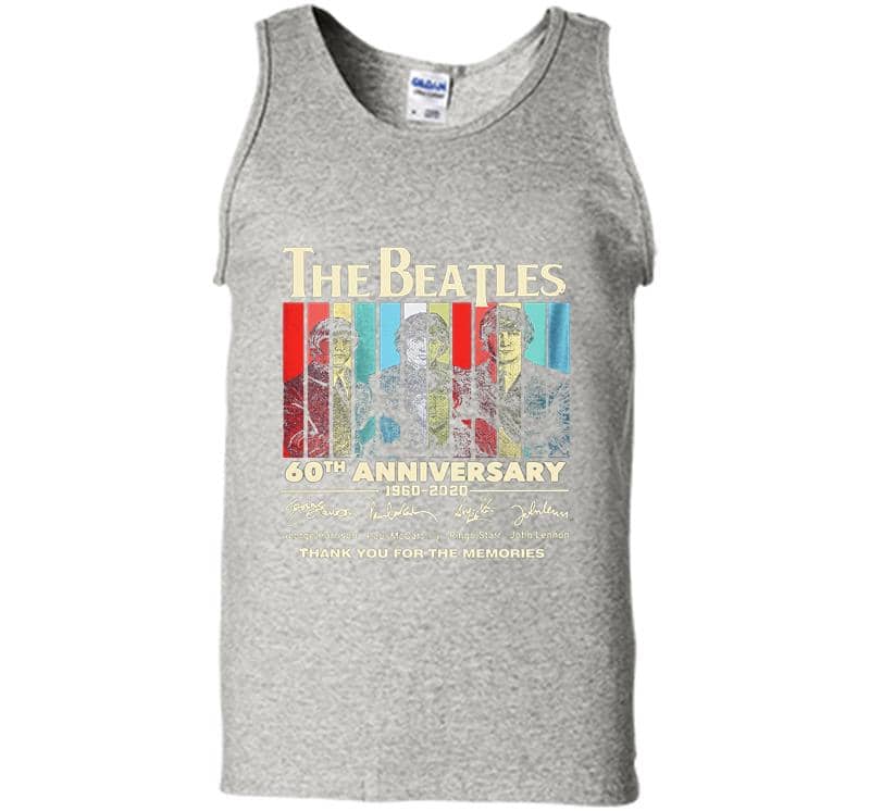 The Beatles 60Th Anniversary 1960-2020 Signature Thank You For The Memories Mens Tank Top