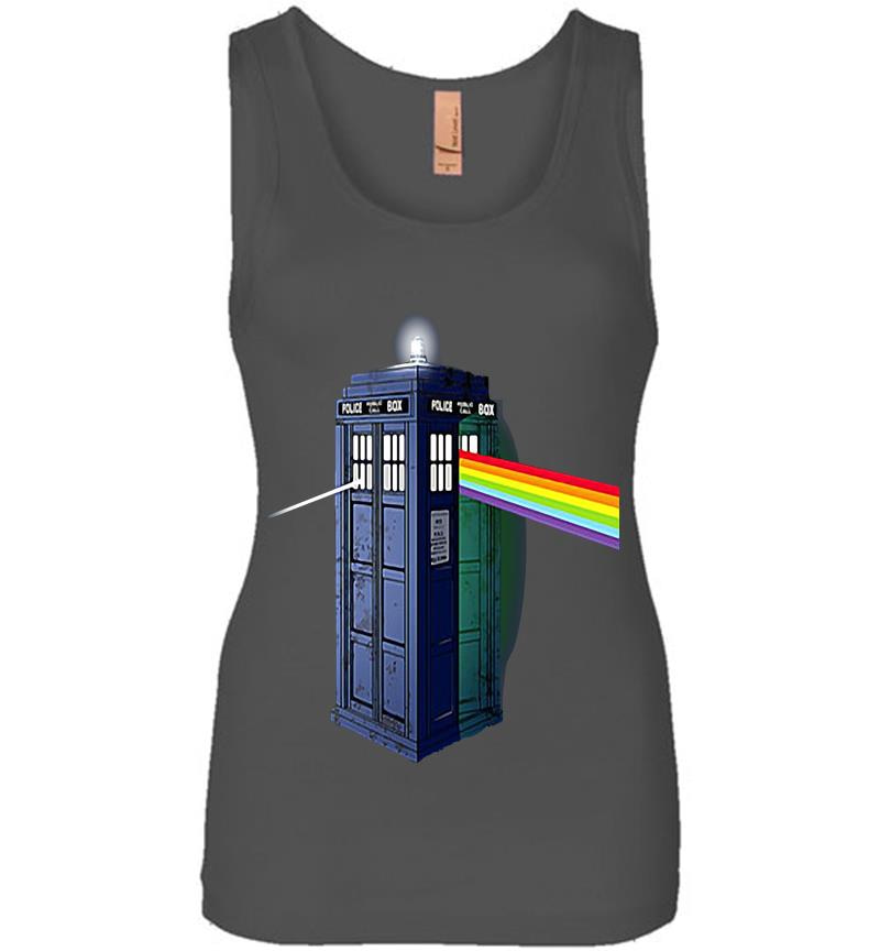 Inktee Store - The Doctor Who Tadis And Pink Floyd Progressive Rock Band Womens Jersey Tank Top Image